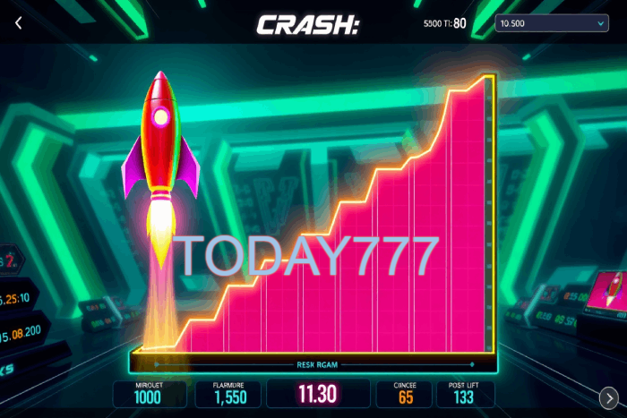 Jogue Crash e ganhe alto na TODAY777!